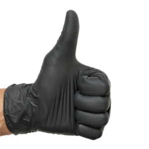 Powder Free Black Nitrile Gloves- 10 x 100 pcs/ box